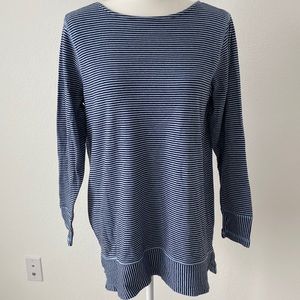 Christopher & Banks Long Sleeve Blue Striped Shirt Women’s Size Medium